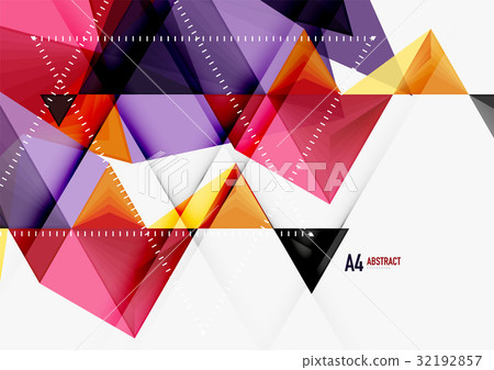 Triangular low poly vector a4 size geometric Triangular low poly vector a4 size geometric 32192857