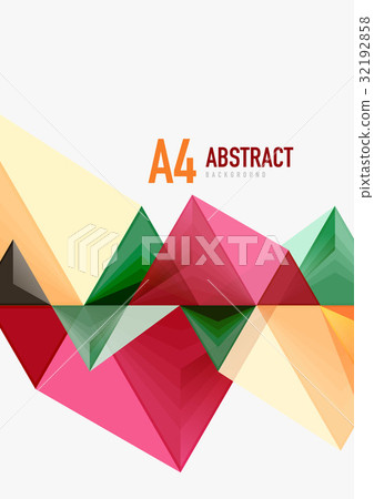 Triangular low poly vector a4 size geometric Triangular low poly vector a4 size geometric 32192858