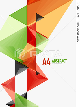Triangular low poly vector a4 size geometric Triangular low poly vector a4 size geometric 32192859