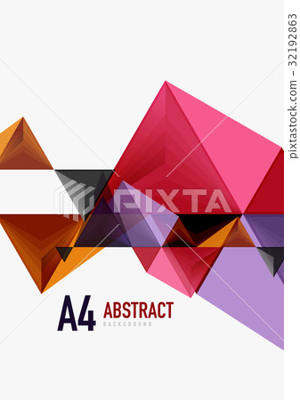 Triangular low poly vector a4 size geometric Triangular low poly vector a4 size geometric 32192863