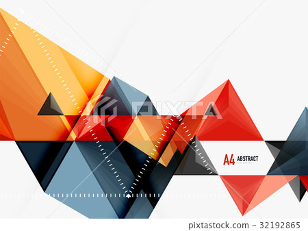 Triangular low poly vector a4 size geometric Triangular low poly vector a4 size geometric 32192865