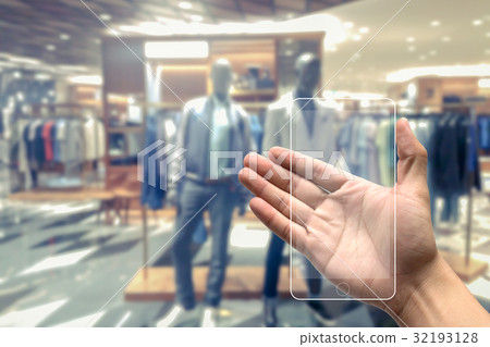 Blurry image, People shopping in  Department Store 32193128