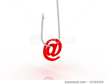 Illustration of phishing fraud online via e-mail 32193810