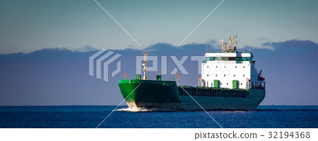 Green cargo ship Green cargo ship 32194368