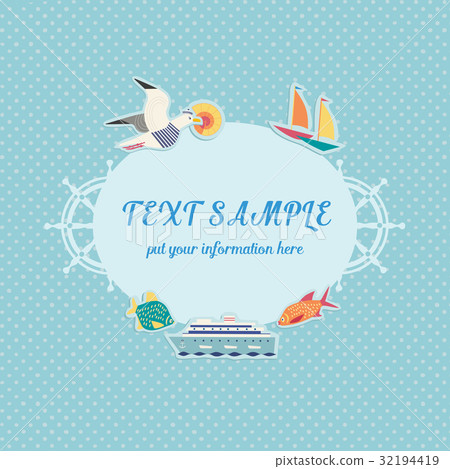 Nautical frame for text Nautical frame for text 32194419