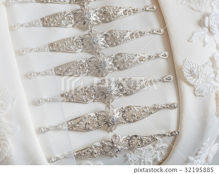 National costume of Caucasian bride. National costume of Caucasian bride. 32195885