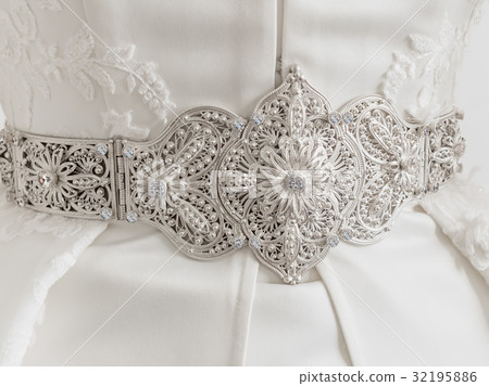 National costume of Caucasian bride. National costume of Caucasian bride. 32195886