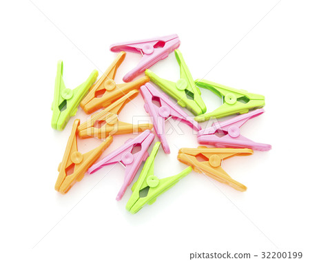 Clothespin on white background Clothespin on white background 32200199
