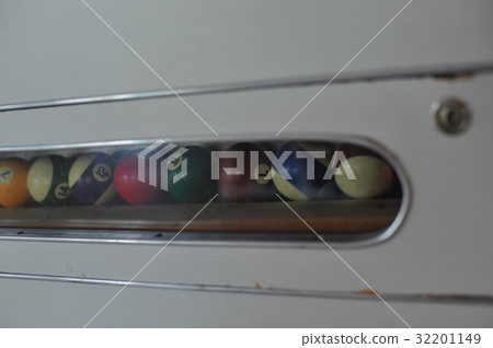 Set of balls for a game of pool billiards Set of balls for a game of pool billiards 32201149