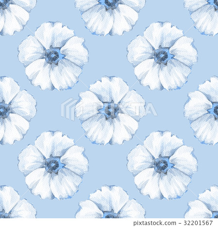 Floral seamless pattern with white flowers - Stock Illustration ...