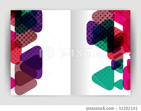 Vector triangle business annual report cover print - Stock Illustration ...