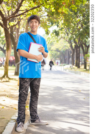 young student standing at campus young student standing at campus 32202350