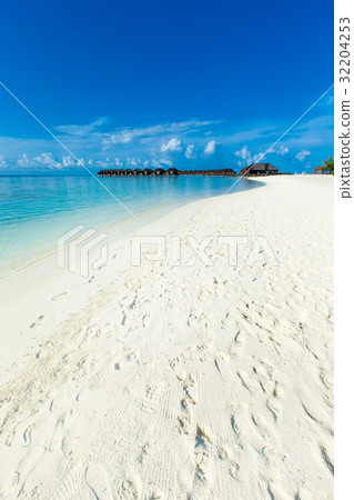 Maldives island with beach Maldives island with beach 32204253