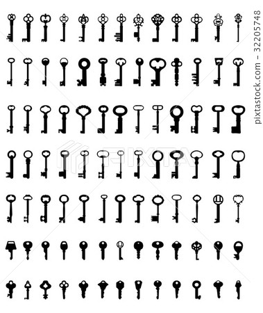 silhouettes of keys silhouettes of keys 32205748