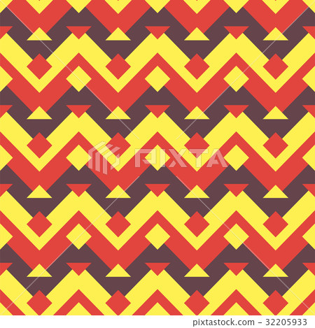 Seamless ethnic zigzag pattern background. Vector. 32205933