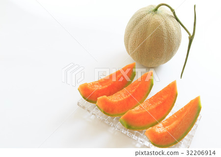 成熟甜瓜品種的水果吃:Yubari梅隆 成熟甜瓜品種的水果吃:Yubari梅隆 32206914