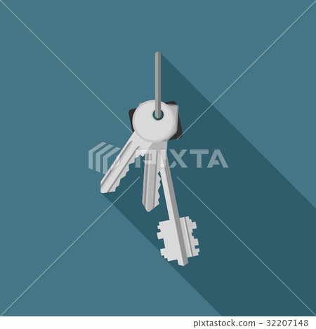 Bunch of keys flat icon. - Stock Illustration [32207148] - PIXTA