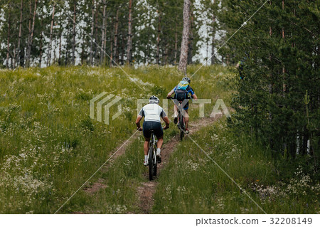 back two man cyclist 32208149