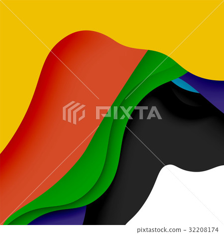 3d vector abstract background with cut shapes 32208174