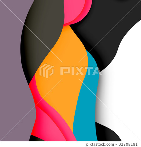 3d vector abstract background with cut shapes 3d vector abstract background with cut shapes 32208181