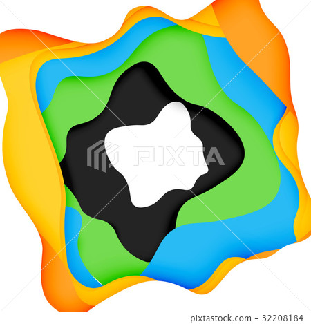 3d vector abstract background with cut shapes 32208184