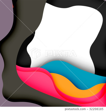 3d vector abstract background with cut shapes 32208185