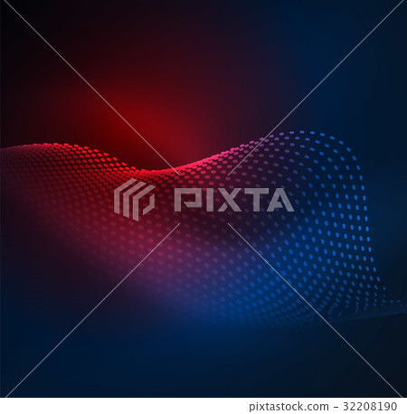 Glowing particles wave design template Glowing particles wave design template 32208190