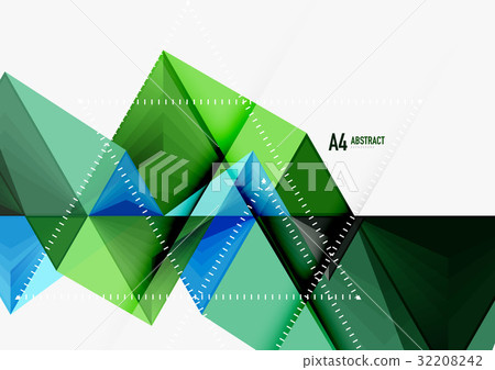Triangular low poly vector a4 size geometric 32208242