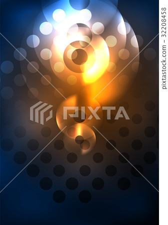 Glowing circles in the dark 32208458