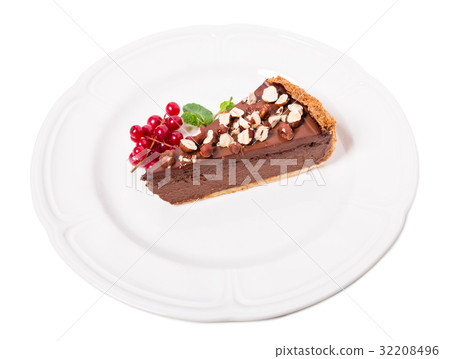 Chocolate cheesecake with hazelnuts. Chocolate cheesecake with hazelnuts. 32208496