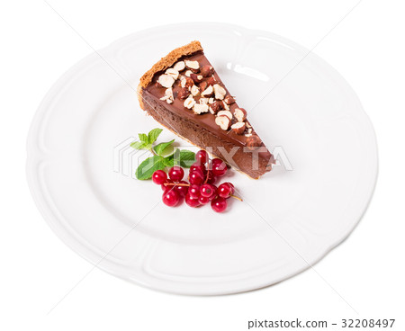 Chocolate cheesecake with hazelnuts. Chocolate cheesecake with hazelnuts. 32208497