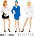 Group of beautiful girls in uniform 32209742