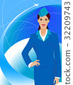 Beautiful stewardess 32209743