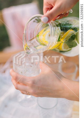picnic, food, summer, holiday concept - female picnic, food, summer, holiday concept - female 32209891