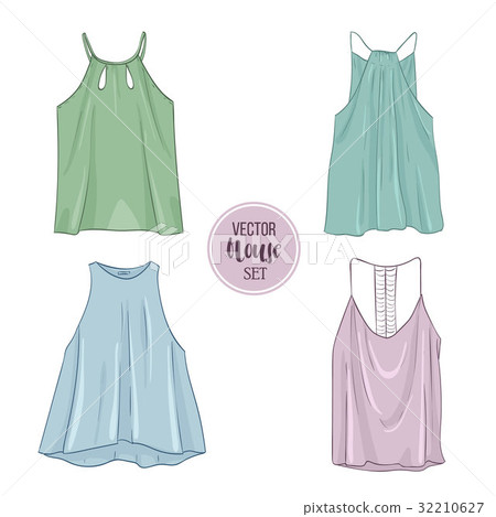 Color set of woman casual clothes 32210627