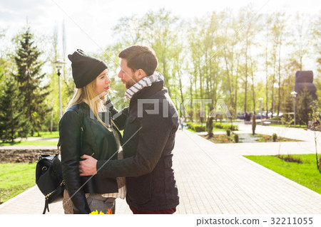 Stylish pregnancy concept - portrait of couple of Stylish pregnancy concept - portrait of couple of 32211055