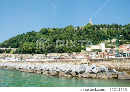 Spain Streets of San Sebastian A large stone standing on a hill Spain Streets of San Sebastian A large stone standing on a hill 32211330