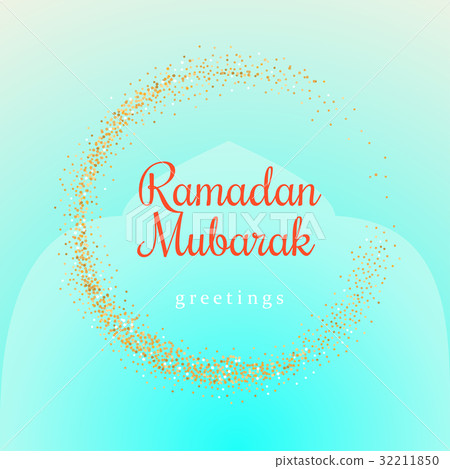 Ramadan Kareem illustration with golden moon Ramadan Kareem illustration with golden moon 32211850