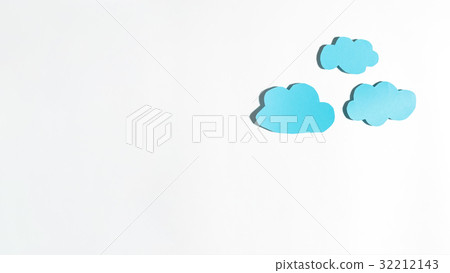 Paper cloud with hard shadow Paper cloud with hard shadow 32212143