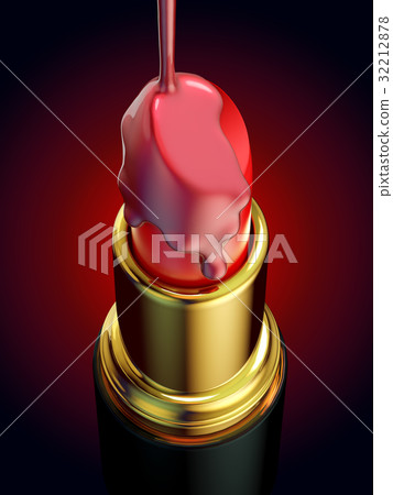 Red lipstick and nail polish on red and black 32212878
