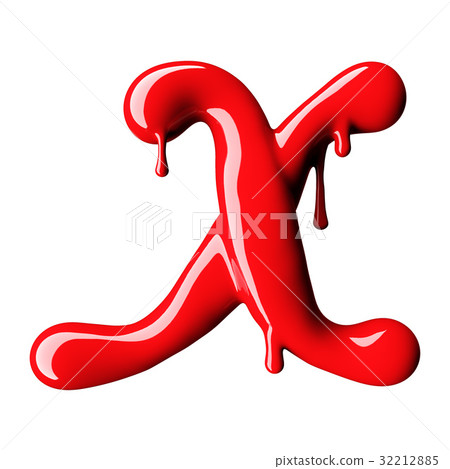 Glossy red letter X uppercase. 3D rendering Glossy red letter X uppercase. 3D rendering 32212885