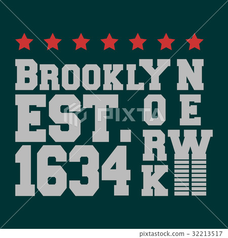 T-shirt print design Brooklyn New York 32213517