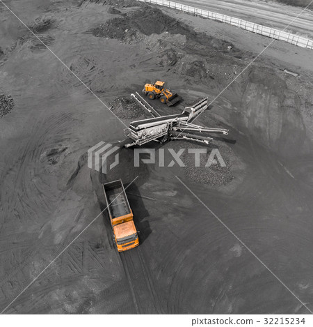 Open pit mine, breed sorting, mining coal Open pit mine, breed sorting, mining coal 32215234