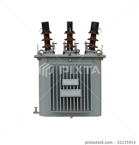 electric transformer isolated on white background electric transformer isolated on white background 32215913