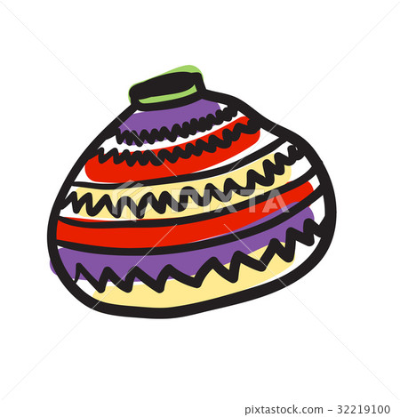 African ceramic jug hand drawn icon African ceramic jug hand drawn icon 32219100