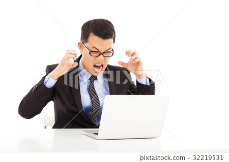 crazy businessman feeling angry 32219531