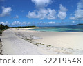 Okinawa's white sand beach 32219548