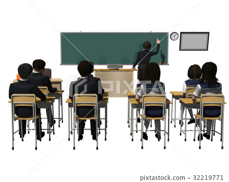 Lesson, learning image (from the back) 32219771