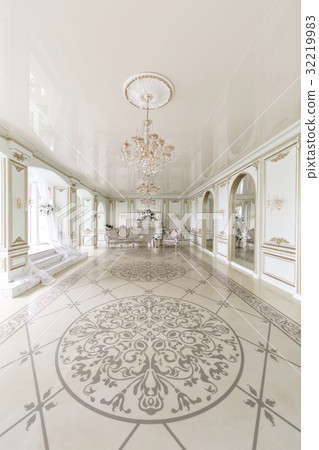 Luxurious vintage interior with mirror in the 32219983
