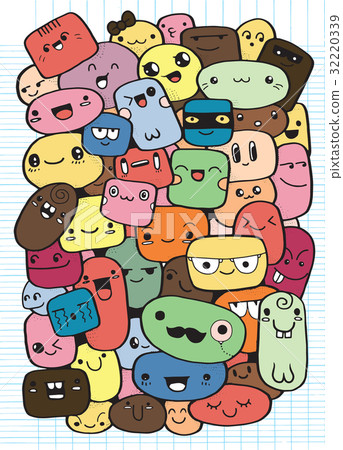 Funny cartoon faces. Vector clip art illustration Funny cartoon faces. Vector clip art illustration 32220339